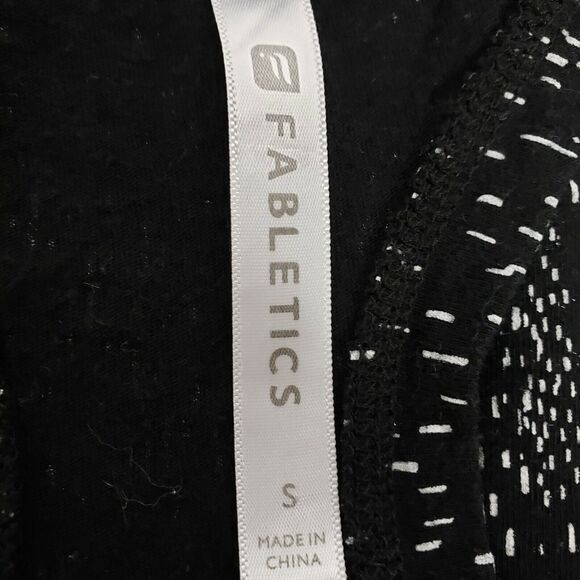 Fabletics Womens Aventura Tank Top Small Black White Constellation Pattern Razor - Picture 6 of 10